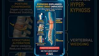 *Kyphosis* is when your upper spine curves forward too much, giving you a rounded or "hunched" back