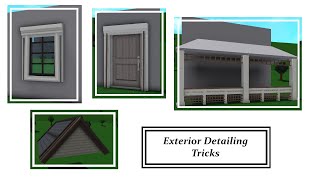 Exterior Detailing Tricks - Welcome To Bloxburg