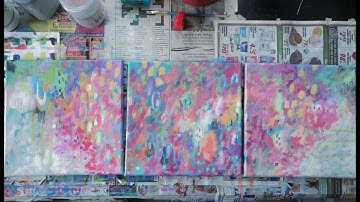 Abstract Triptych Painting Pt. 2
