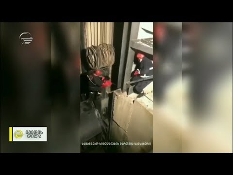 ქუთაისელმა მაშველებმა ძაღლი გადაარჩინეს