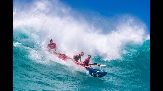 Canoe Surfing Giant South Shore waves on Oahu and Braddah Mel's Championships