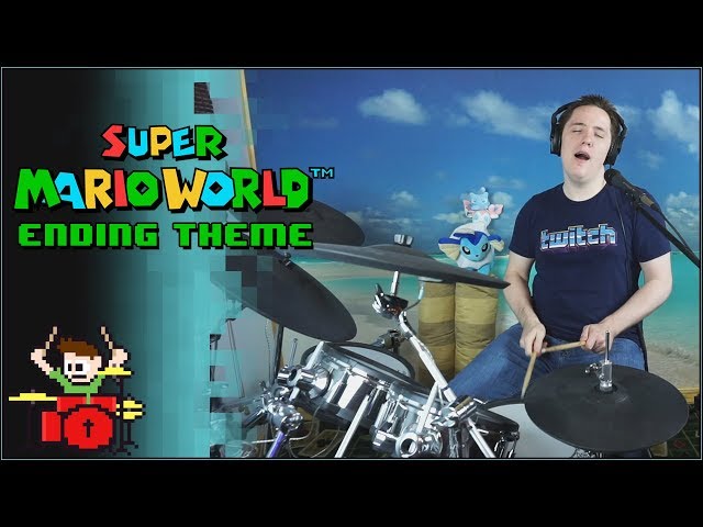 Super Mario World Ending Theme On Drums! class=