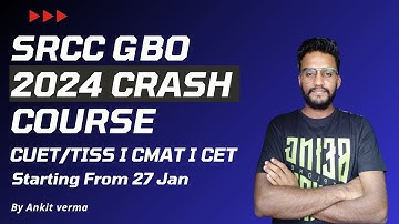 SRCC GBO Crash Course | CMAT/CUET/CET Complete Course Starting from 27 Jan | Detailed Plan | #mbacet