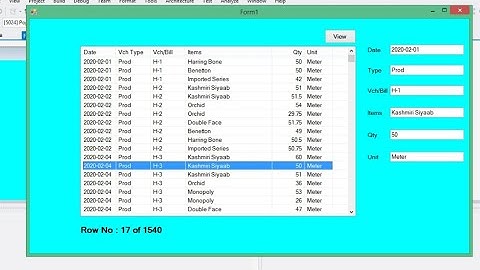 VB.net | Listview Selected Row Data Show In TextBox | Row No. of Rows Show In Label | Anmol VB.net
