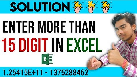 Tips   Excel में 15 Digit से लम्बी संख्या कैसे लिखे   How To Write Larger Number In Excel
