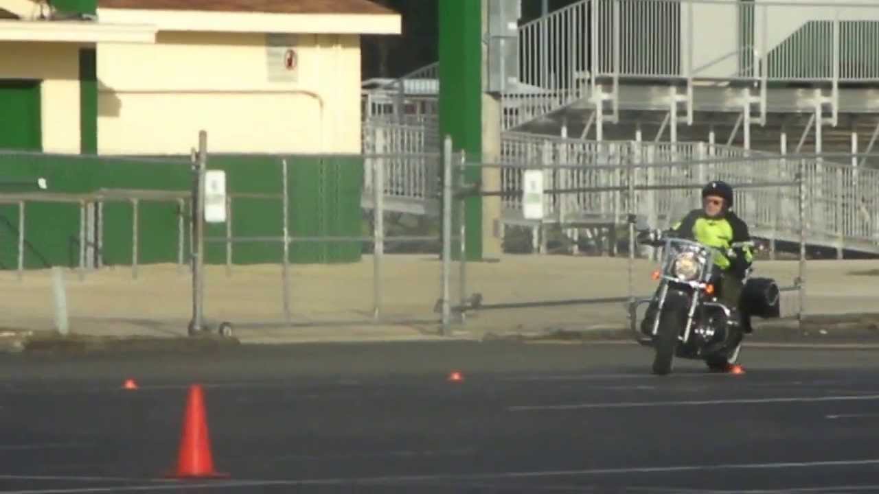 Slow cone weave, learn how to ride a motorcycle YouTube