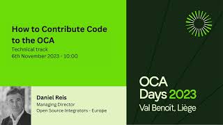 OCA Days 2023: How To Contribute Code to the OCA  - Daniel Reis