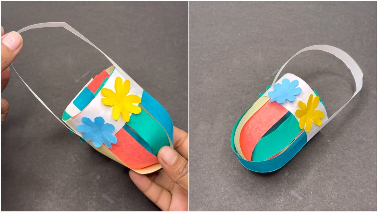 Woven Paper Basket DIY | Easy Craft for Kids