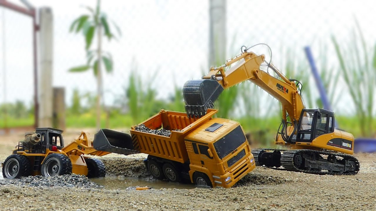 Best Experienced RC Huina Excavator and Wheel Loader Recovery Dump