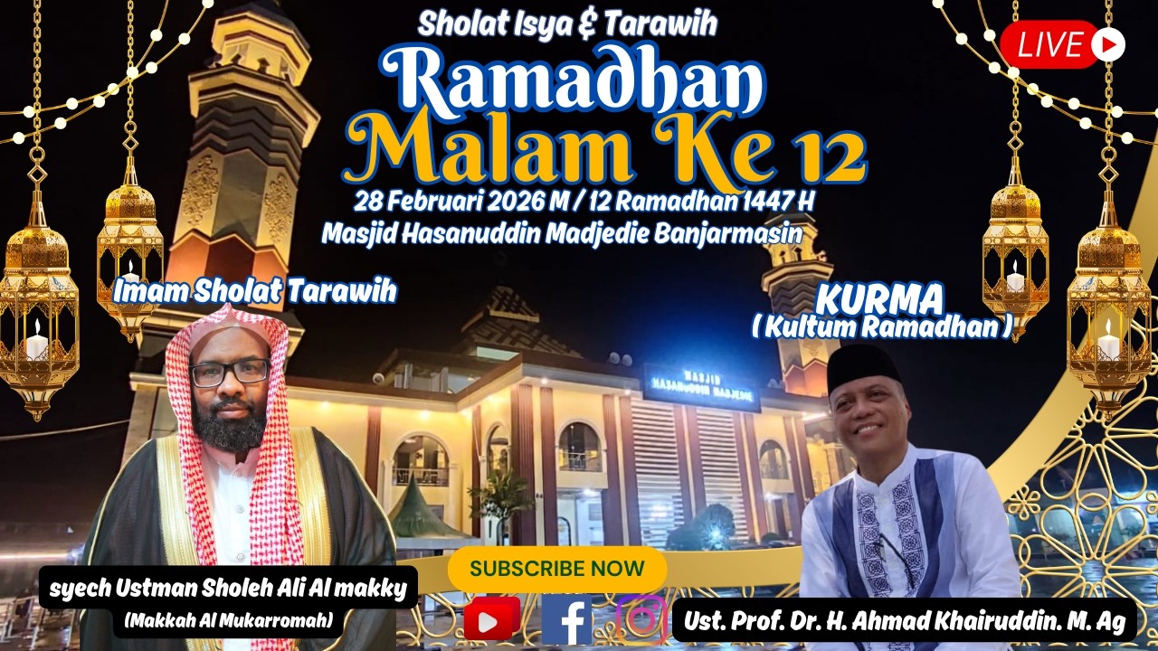 ( LIVE ) Imam Sholat Isya & Tarawih  II 28/02/2026 II  Syech Ustman Shaleh Ali Al Makky