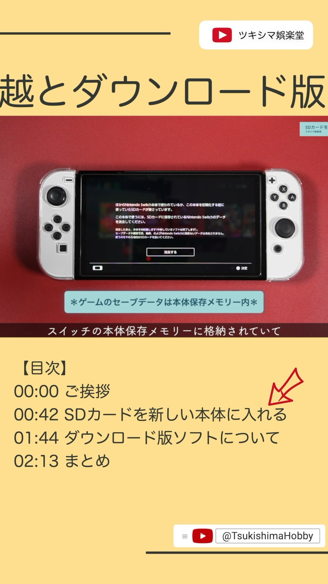 ニンテンドースイッチのSDカード引っ越しと、ダウンロード版ソフト