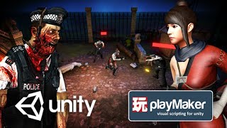 Unity and Playmaker - Make 3D Zombie Shooter Without Coding! - Part 21 - destroying the enemy