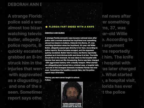 A Florida Woman Allegedly Stabbed Her Boyfriend Over A Fart #Florida #Crime #Shorts