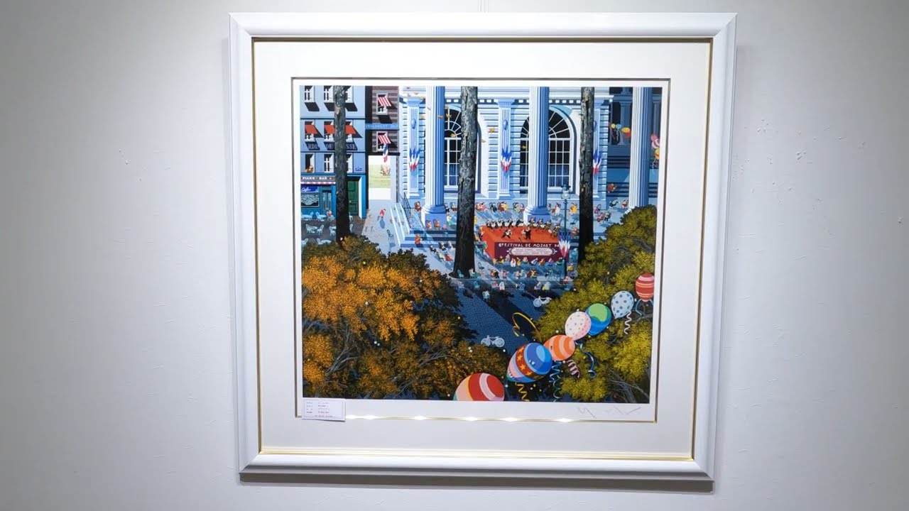 ヒロ・ヤマガタ「野外音楽会」 ヒロ・ヤマガタ 野外音楽会・2 インテリア 絵画 パリ 風景画 シルク