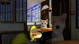 Banana Cat Goes to Eat Buffet? bananacat happycat catmemes catfunny elgato  funny foryou