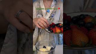 Любимый весенний смузи🍓Готовим вместе😋#smoothie #рецепт #смузирецепт #asmr