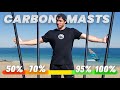 How much carbon makes the mast better