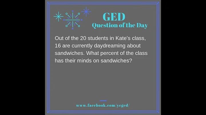 GED® QOD: Solving for a Percent using Ratios