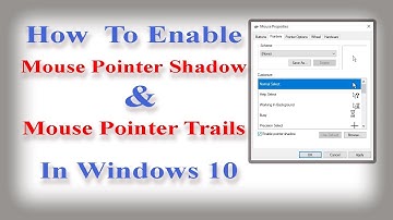 How To Enable Mouse Pointer Shadow & Mouse Pointer Trails In Windows 10