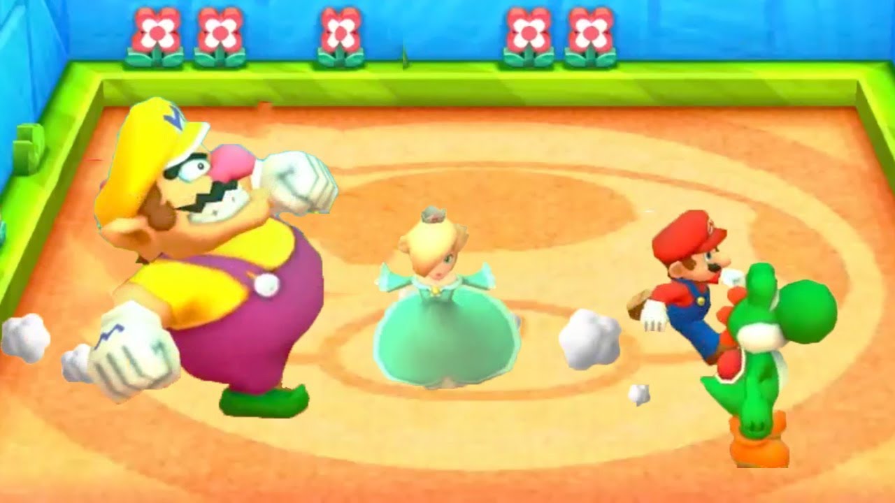 Mario Party The Top 100 - 4 Player All Mini Games - Yoshi Vs Mario Rosalina Wario Peach (Master Cpu)