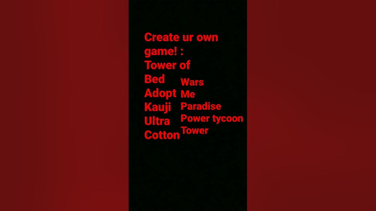 Create Ur Own Game