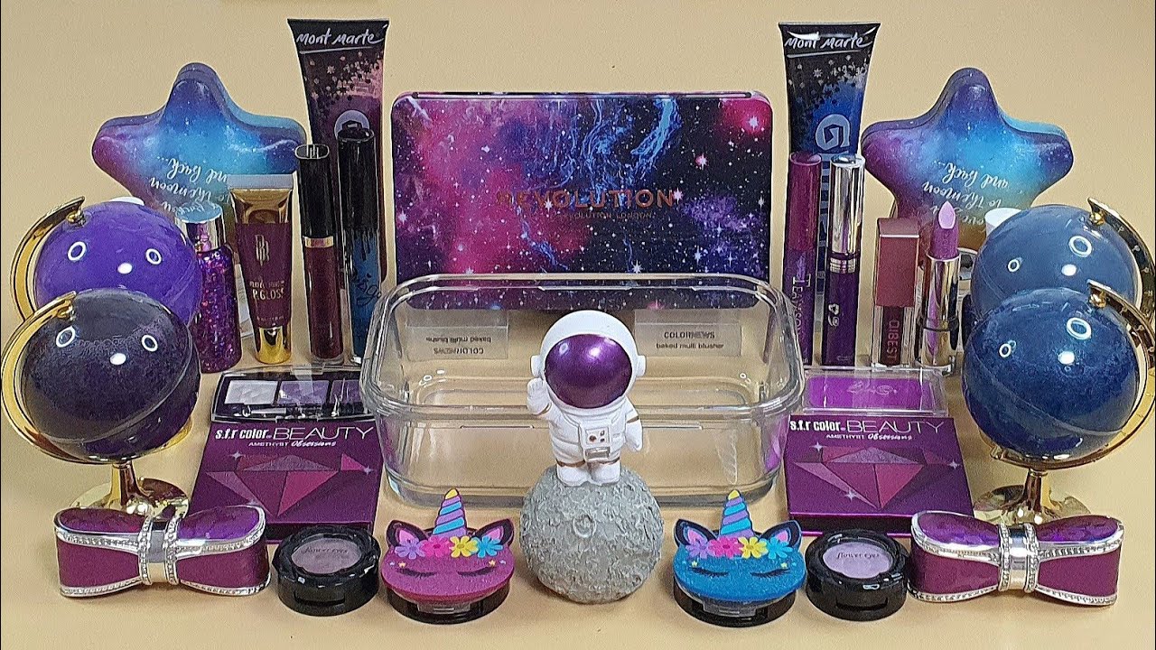 GALAXY Slime Mixing Random Into Slime! Satisfying Slime Video ASMR