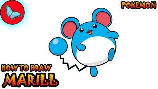 How To Draw Marill From Pokemon Drawing Animals