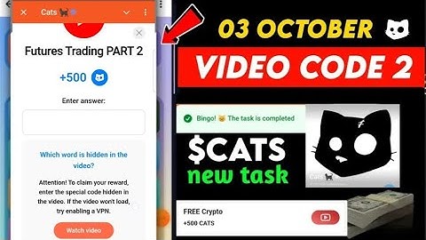 Futures Trading Part 2 Cats Video Code Today | Cats Youtube Video Code | Cats Video CodeToday