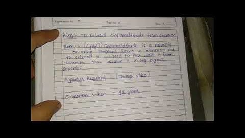 Extract Cinnamaldehyde from cinnamon