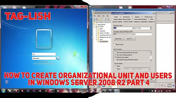 How to Create Organizational Unit and Users in Windows Server 2008 R2 Part 4