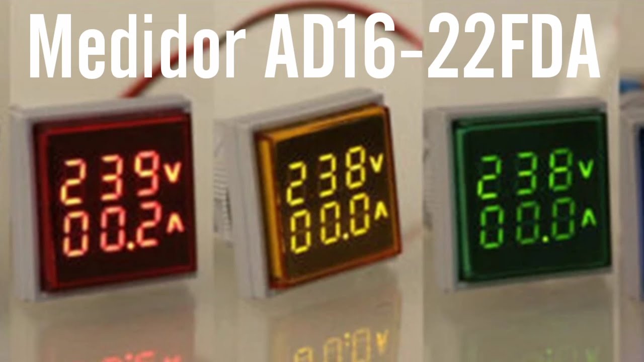 Traer tomar atómico medidor de voltaje y amperaje AD16-22FVA - YouTube