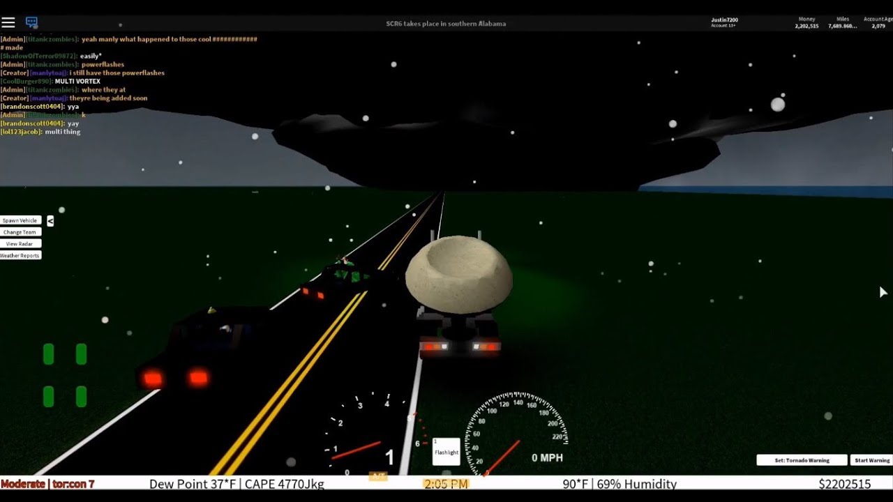 Pathfinder Storm Chasing Chase Of 1 27 18 Ef5 Wedge At Night Triplet Tornadoes By Justin H Weather - storm chasers remake roblox