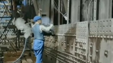 RMS Titanic hull hot riveting hydraulic process