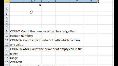 #practical  3, #statistical functions, count, counta, count blank, countif