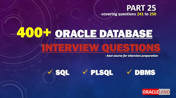 Oracle Database Interview Questions -PART 25 | SQL PLSQL Interview Questions and Answers.