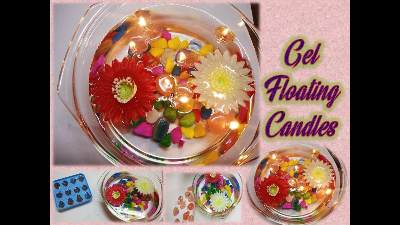 How to Make Dried Flower Candle At Home / Gel Wax Candle Making