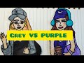 Grey VS Purple 💜🩶 #colorful #colors #art #drawing #fun #sketch #funnyvideo #coloring #funny #youtube