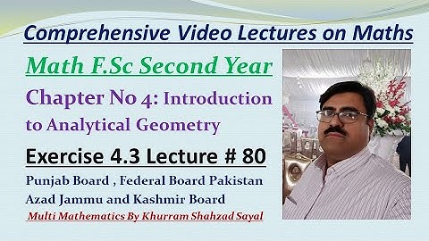 Two Point Form of Line, Two Intercept Form of Line, Math FSC Second Year, Ch 4 Ex 4.3 Lec 80