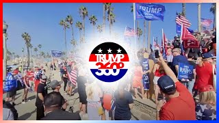 360° MAGAween Trump rally scares Democrats three days before the election - Huntington Beach, Ca.