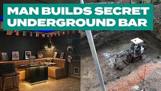 Man builds secret UNDERGROUND bar in his garden