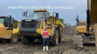 khám phá xe tải lớn chở đất trong công trường ở nhật bản