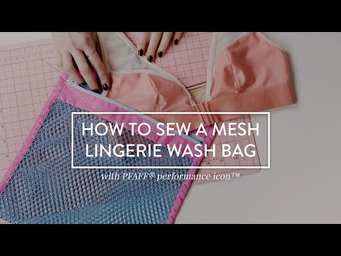 Como Sew uma malha Lingerie Wash Bag