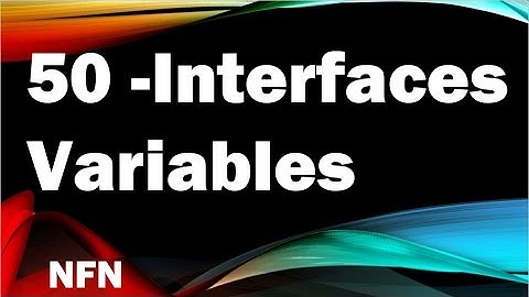 java tutorials (urdu) NFN 50 interface variables