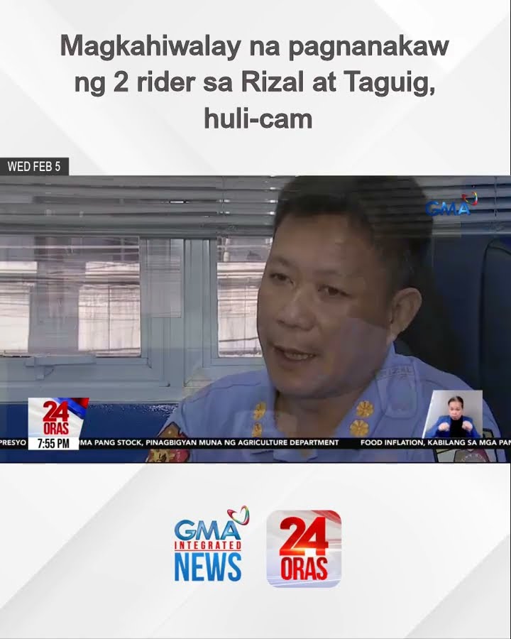 Magkahiwalay na pagnanakaw ng 2 rider sa Rizal at Taguig, huli-cam | 24 Oras