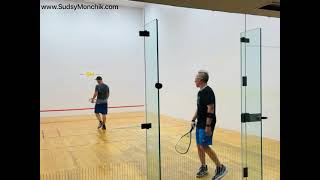 Racquetball training.