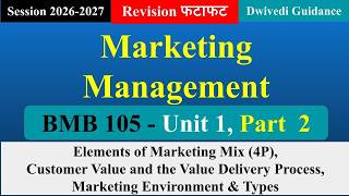Unit 1 Part 2, Marketing Management mba, Marketing Management aktu, BMB 105 #marketing #aktu #mba