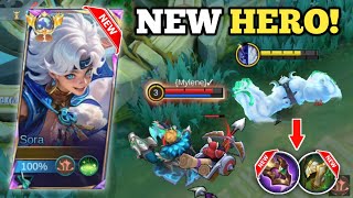 NEW HERO SORA 100% BROKEN BUILD VS. BANE! (must try!👻) SORA BEST BUILD AND EMBLEM -MLBB