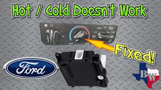 Ford F150 temperature control doesn't work  troubleshooting and replacing blend door actuator