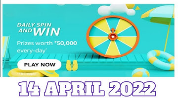 Amazon Funzone Daily Spin and Win Answers Today|14 April 2022 | Daily Quiz Time