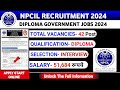 npcil rawatbhata recruitment 2024, diploma job vacancy 2024, npcil new vacancy 2024, full✅ detail